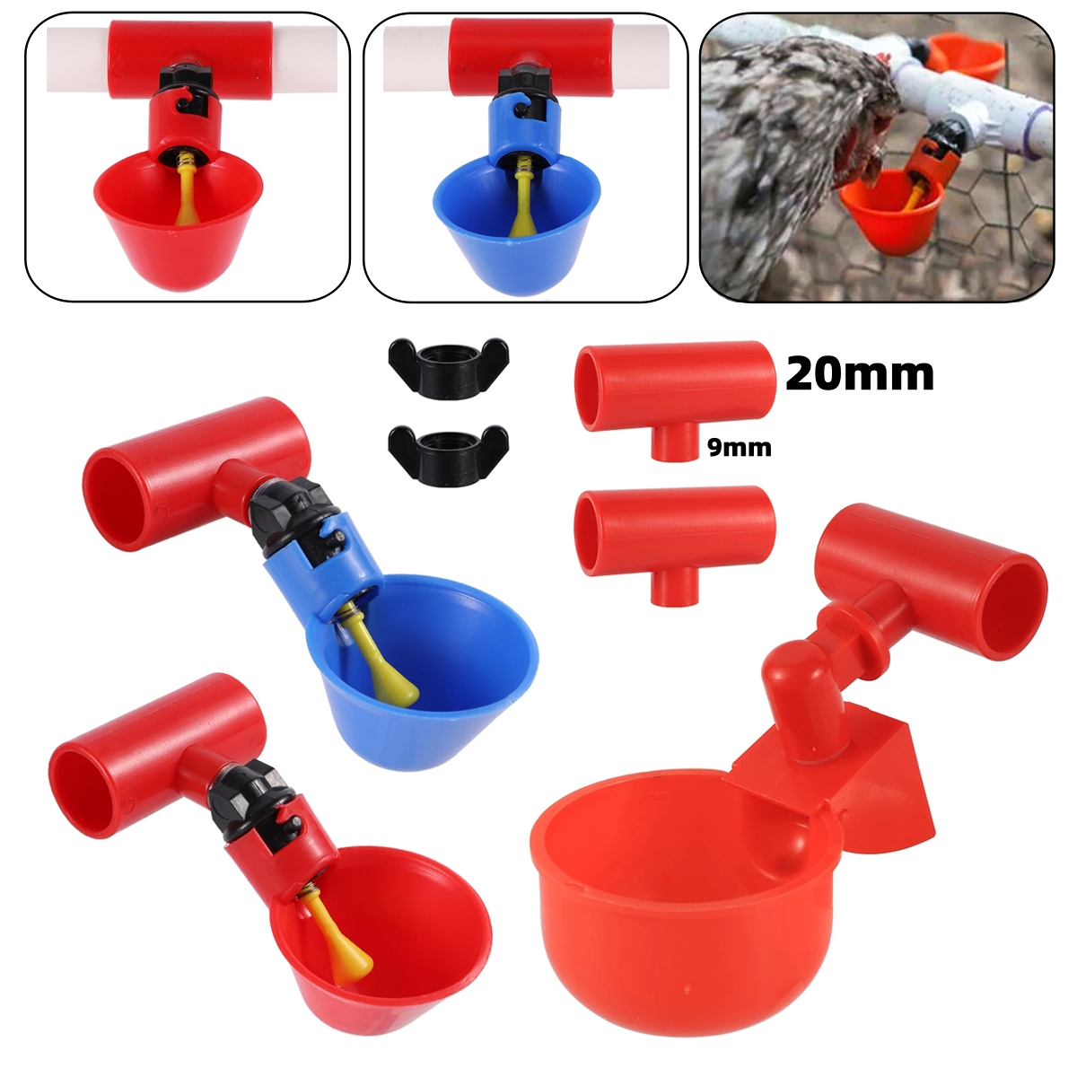 Chicken Nipple Drinker - Automatyczny kubek do picia drobiu z