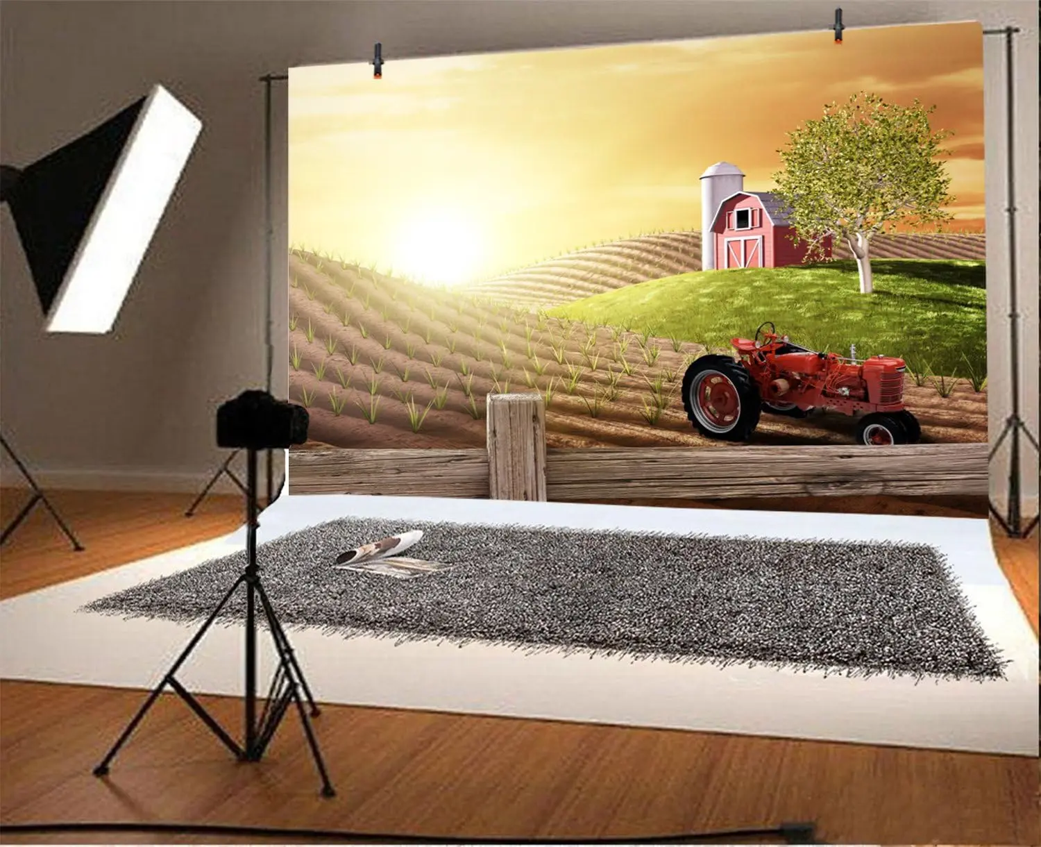 Poranek, ruchliwa farma, śwież – Agriculture Farming Background recenzja i cena