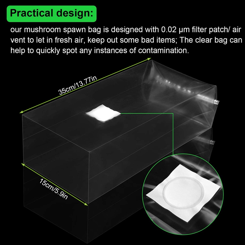 100 szt. Worek do uprawy grzyb – Mushroom Spawn Bag recenzja i cena